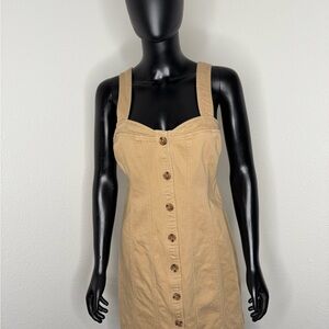 Banana Republic Tan Button-Front Mini Dress